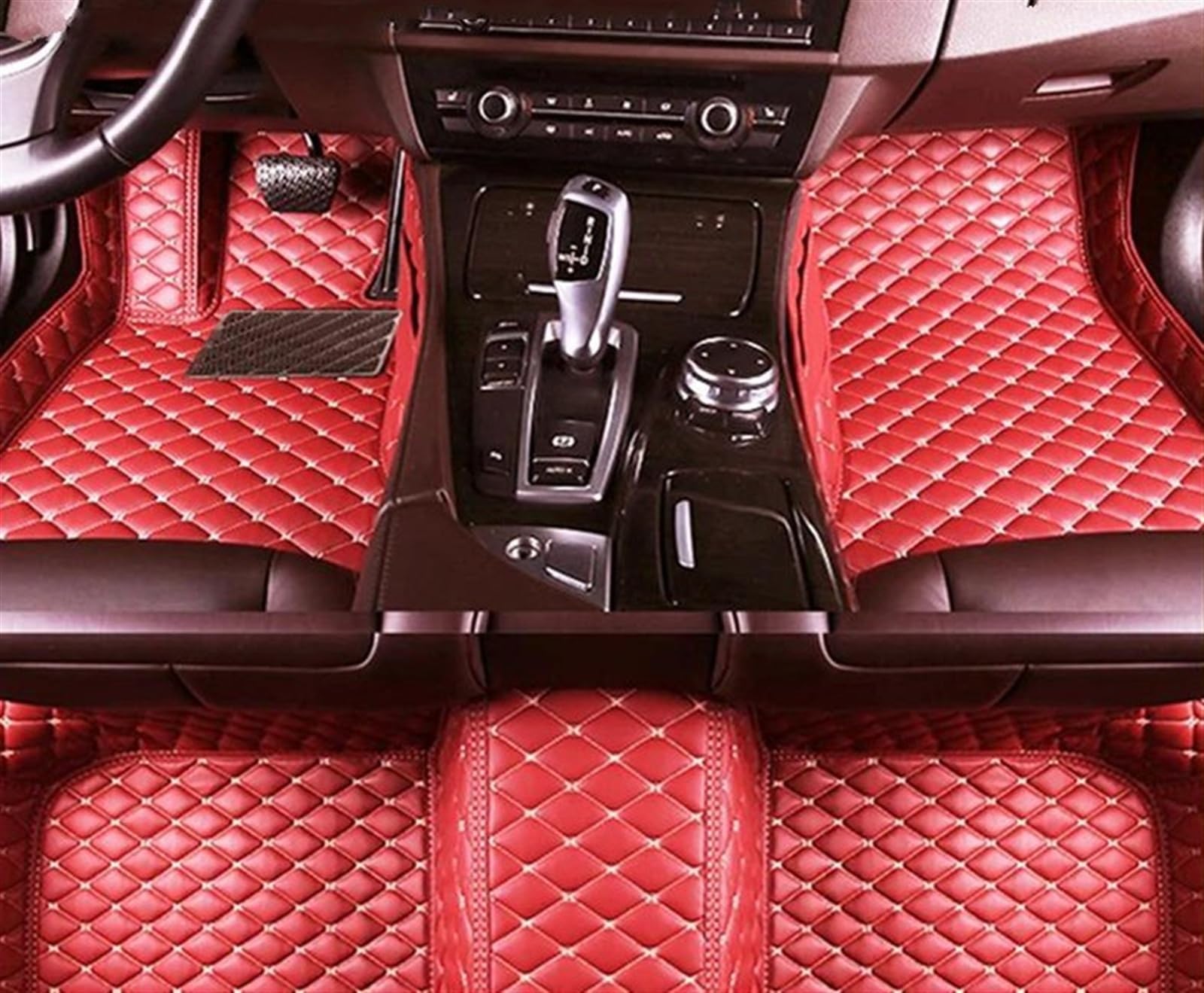 FVGOKMNA Auto Fußmatten Teppich Kompatibel Mit Toyota Für Alphard 2011 2012 2013 2014 Auto-Fußpolster, Automobil-Teppichbezug, rutschfeste Fußraummatten, Auto-Fußmatten(5) von FVGOKMNA