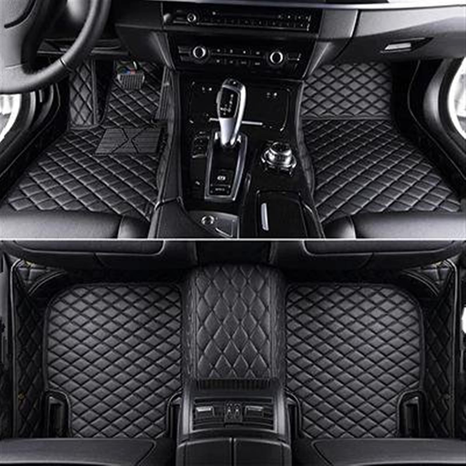 FVGOKMNA Auto Fußmatten Teppich Kompatibel Mit X1 F48 2015 2016 2017 2018 2019 2020 2021 2022 Maßgeschneiderte Auto-Fußmatten Auto-Innenraumdetails Autozubehör Teppich(2) von FVGOKMNA