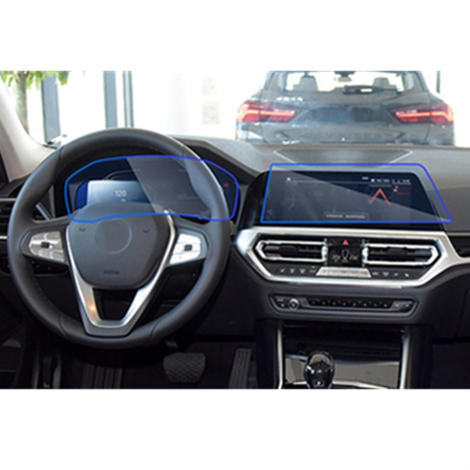 FVGOKMNA Kompatibel Mit 4er G22 G23 G26 MK2 2021 2022, Auto-Navigationsinstrument, Film, Vollbildschutz, Gehärtetes Glas GPS Transparent Schutzfolie(D) von FVGOKMNA