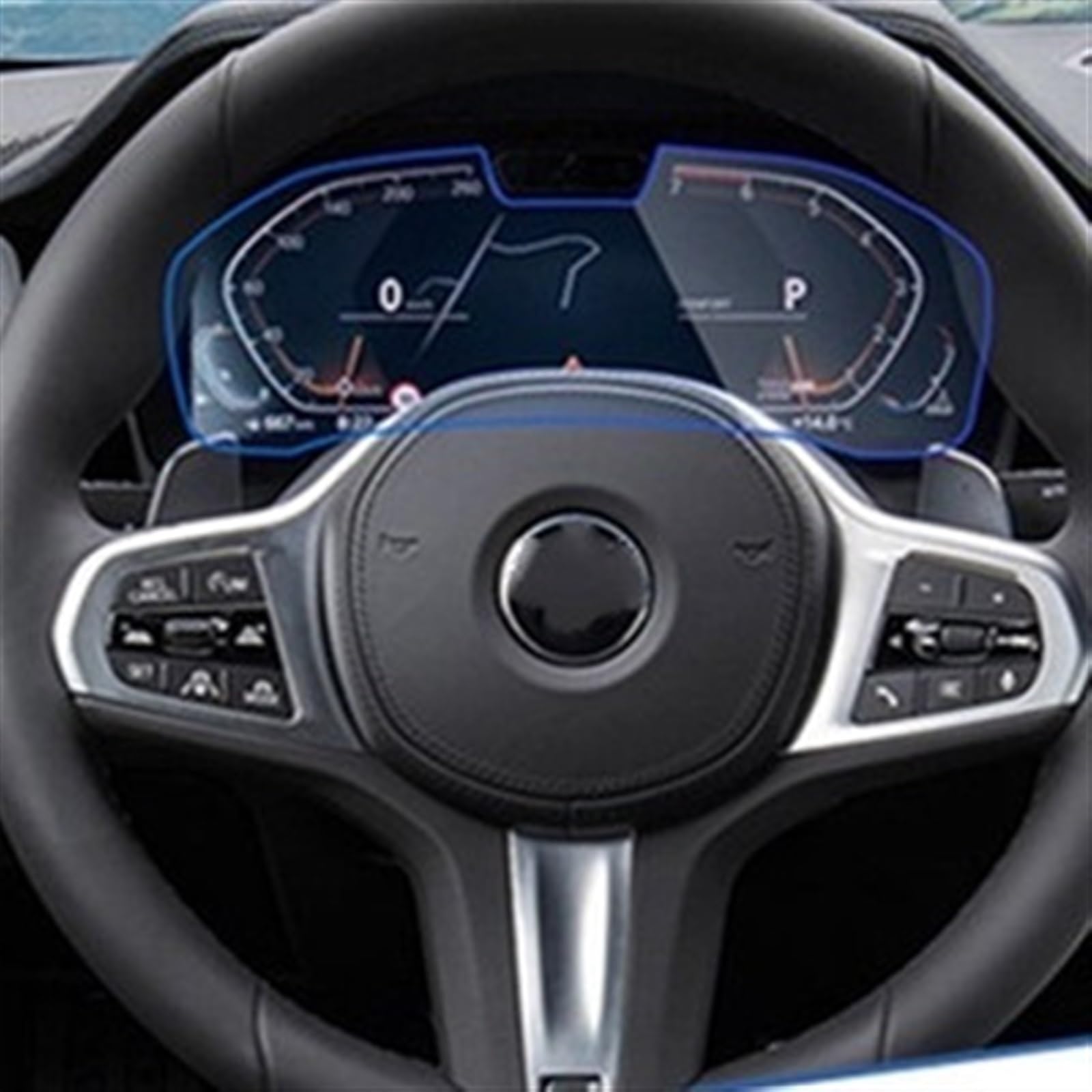 FVGOKMNA Kompatibel Mit 4er G22 G23 G26 MK2 2021 2022, Auto-Navigationsinstrument, Film, Vollbildschutz, Gehärtetes Glas GPS Transparent Schutzfolie(Speedometer A) von FVGOKMNA