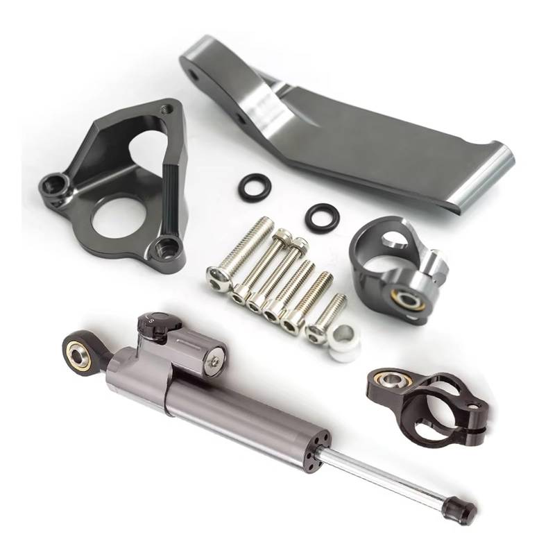 FVGOKMNA Kompatibel Mit CBR600RR 2007 2008 2009 2010 2011 2012 2013 2014–2016 CNC-Aluminium-Lenkungsdämpfer-Motorräder Stabilisieren Die Dämpferhalterung Lenkungsdämpfer Stabilisator(Ab4) von FVGOKMNA