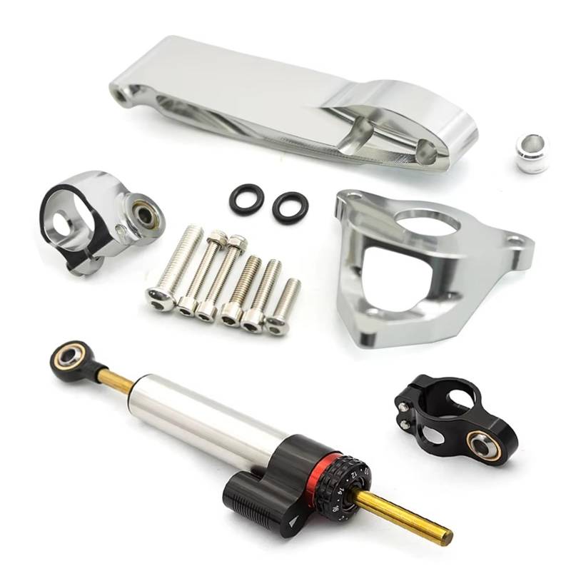 FVGOKMNA Kompatibel Mit CBR600RR 2007 2008 2009 2010 2011 2012 2013 2014–2016 CNC-Aluminium-Lenkungsdämpfer-Motorräder Stabilisieren Die Dämpferhalterung Lenkungsdämpfer Stabilisator(Ab5) von FVGOKMNA