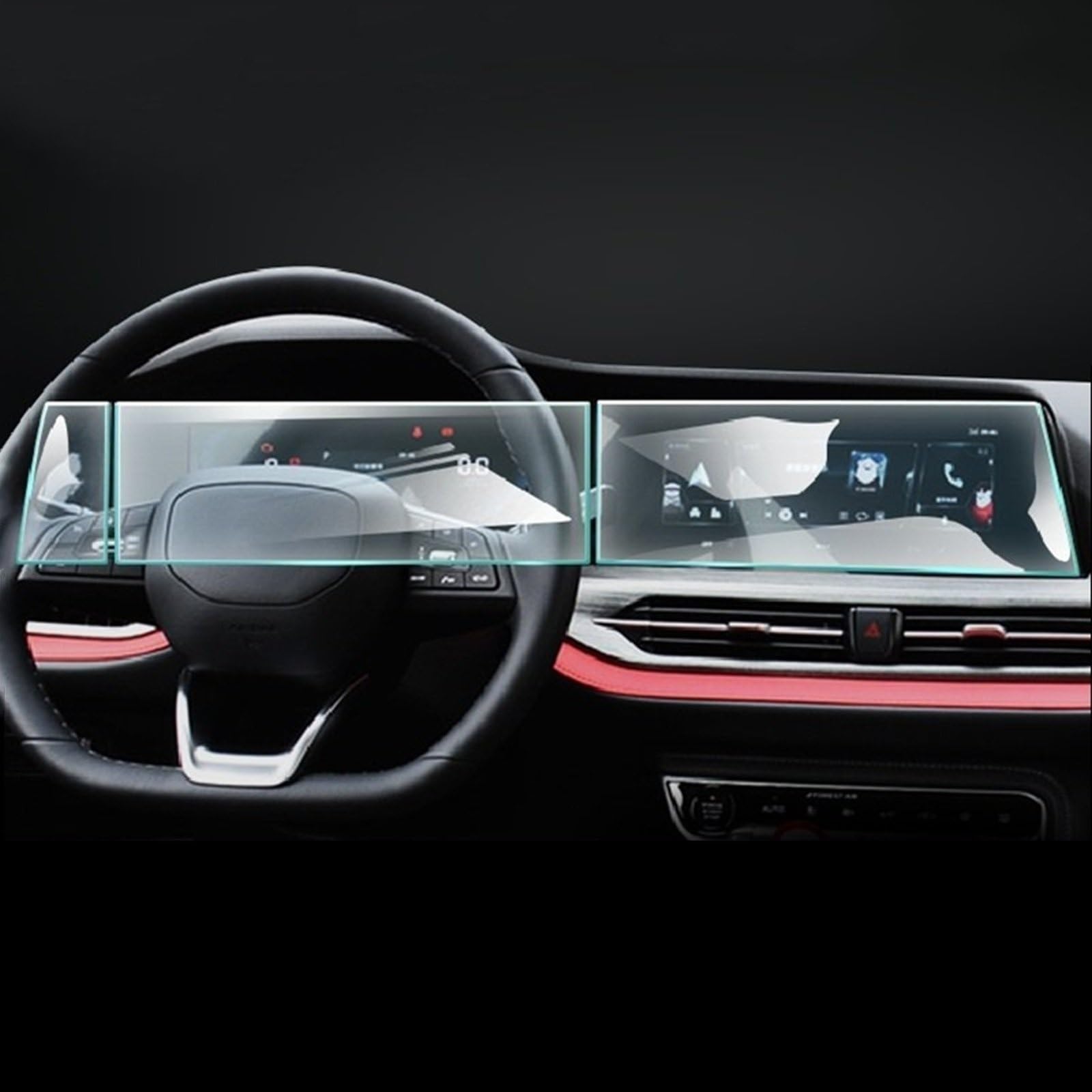 FVGOKMNA Kompatibel Mit Changan Für CS35 Für Plus 2022 2023, Auto-GPS-Navigation, Schutzfolie, LCD-Bildschirm, Gehärtetes Glas, Anti-Fingerabdruck-Folie, Refit GPS Transparent Schutzfolie(A 1 Set) von FVGOKMNA