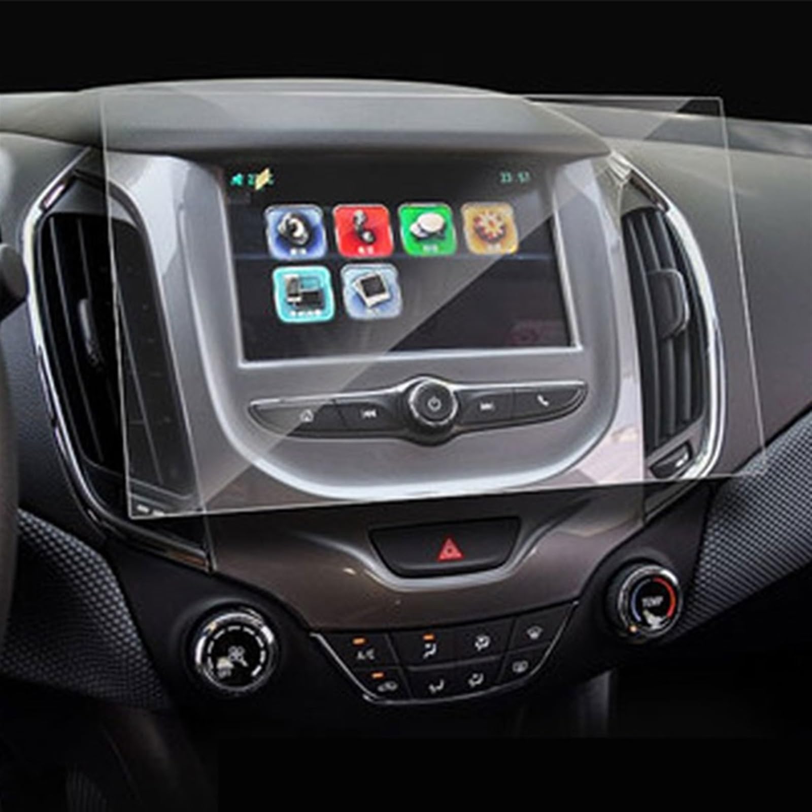 FVGOKMNA Kompatibel Mit Chevrolet Für Cruze 2013–2016 2017 2018, Innen-Auto-GPS-Navigations-Displayschutzfolie Aus Gehärtetem Glas GPS Transparent Schutzfolie(2015-2016) von FVGOKMNA