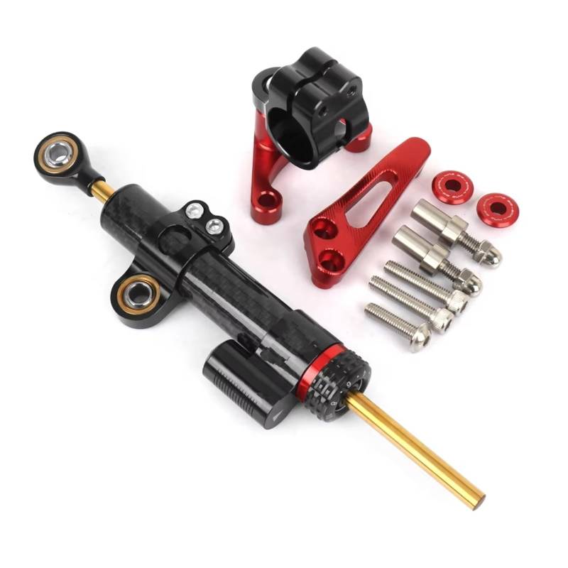 FVGOKMNA Kompatibel Mit Ducati Für Supersport Für 950 939 2018 2019 2020–2025 Motorradzubehör Dämpferstabilisatorhalterung Lenkungsmontagesatz Lenkungsdämpfer Stabilisator(12) von FVGOKMNA