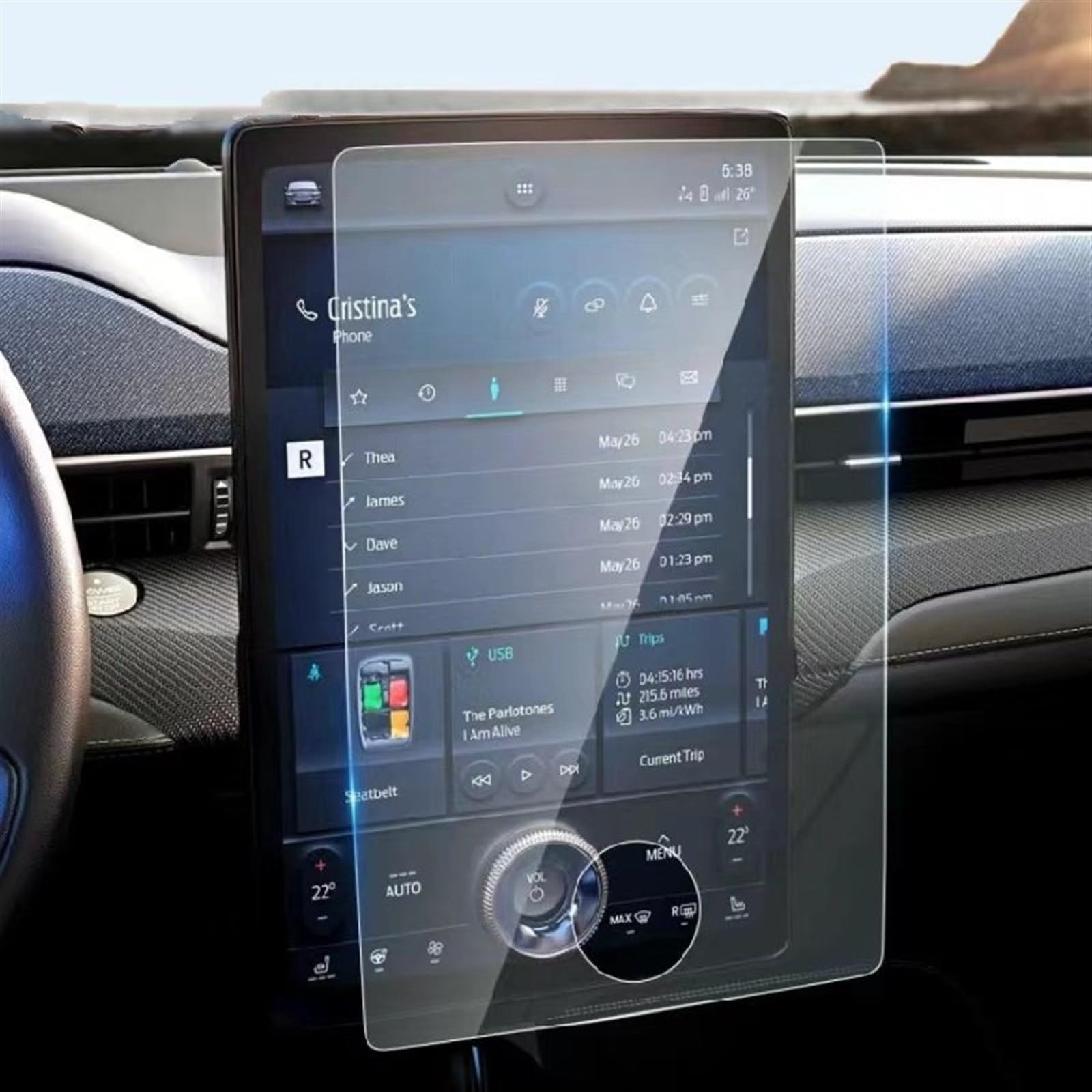 FVGOKMNA Kompatibel Mit Ford Für Mustang Für Mach-E 2021 2022 2023, Auto-GPS-Navigationsfolie, LCD-Bildschirm, Gehärtetes Glas, Schutzfolie, Wasserfeste Folie GPS Transparent Schutzfolie FVGOKMNA Kompatibel Mit Ford Für Mustang Für Mach-E 2021 2022 2023, Auto-GPS-Navigationsfolie, LCD-Bildschirm, Gehärtetes Glas, Schutzfolie, Wasserfeste Folie GPS Transparent Schutzfolie von FVGOKMNA