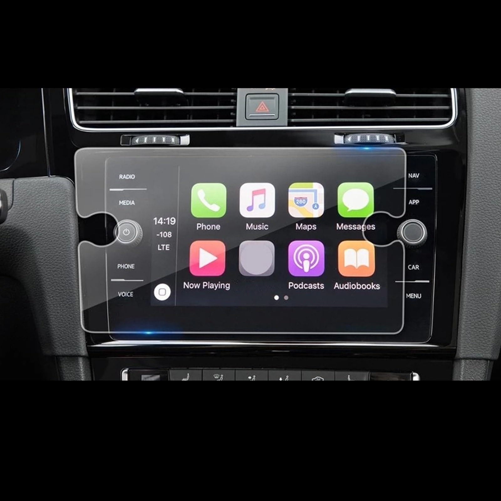 FVGOKMNA Kompatibel Mit Golf 7 Für Golf Für Variant 2018, Auto-GPS-Navigation, Gehärtetes Glas, Displayschutzfolie, Innen, Anti-Fingerabdruck GPS Transparent Schutzfolie(8 inch) von FVGOKMNA