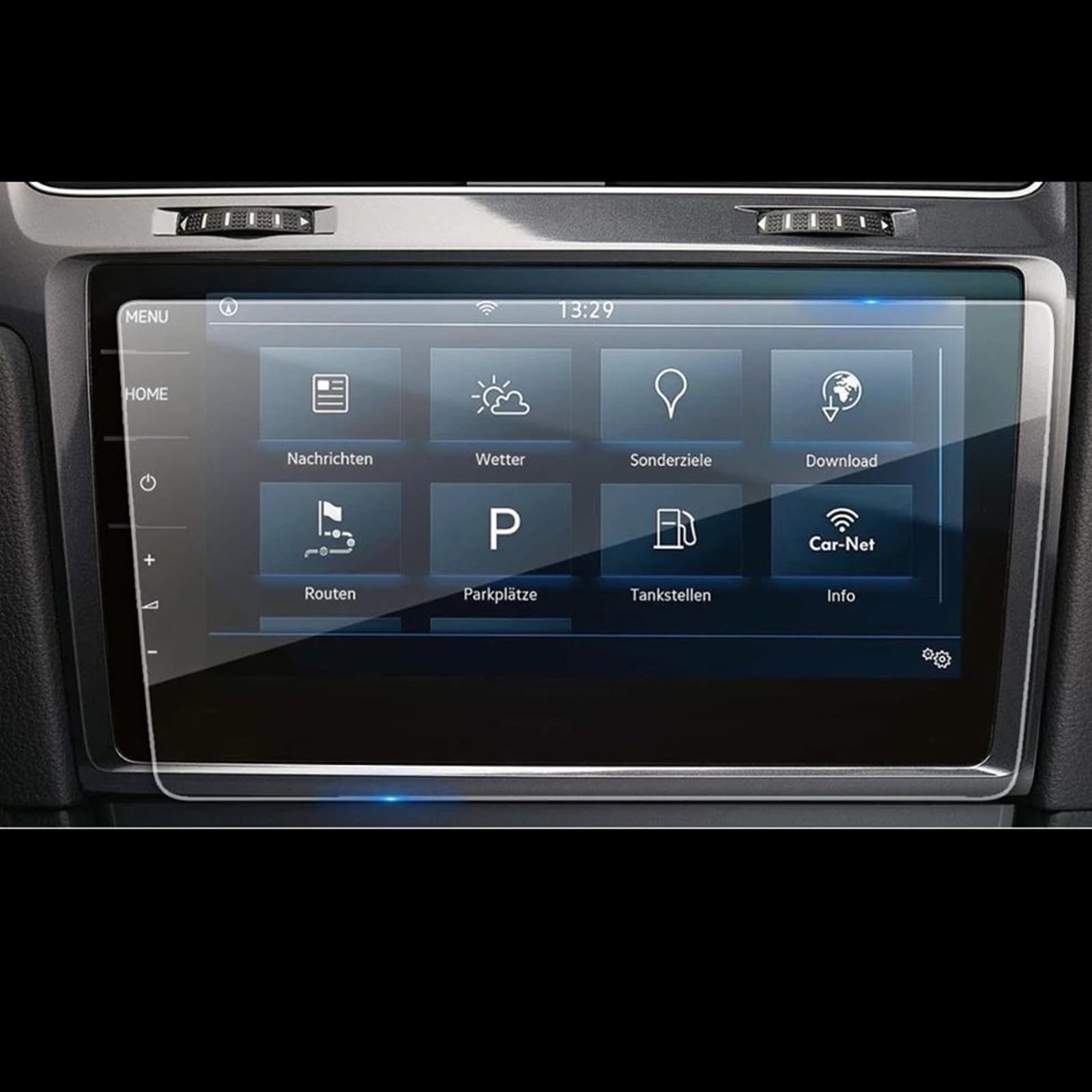 FVGOKMNA Kompatibel Mit Golf 7 Für Golf Für Variant 2018, Auto-GPS-Navigation, Gehärtetes Glas, Displayschutzfolie, Innen, Anti-Fingerabdruck GPS Transparent Schutzfolie(9.2 inch) von FVGOKMNA