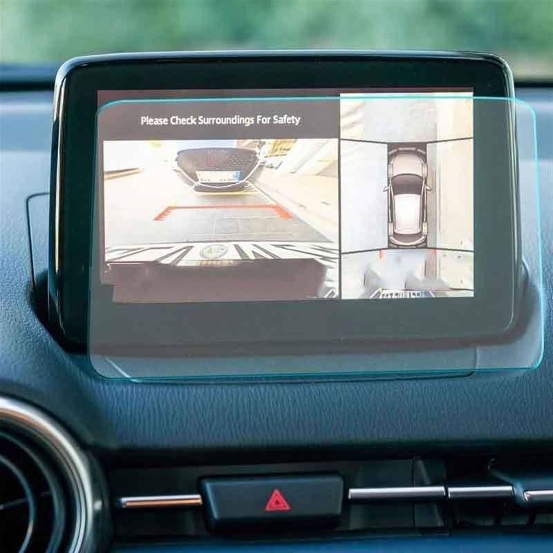 FVGOKMNA Kompatibel Mit Mazda 2 2020, Autoradio-Navigationsdisplay, Gehärtetes Glas, Displayschutzfolie Für Innenräume, Autoteile, Anti-Fingerabdruck GPS Transparent Schutzfolie von FVGOKMNA