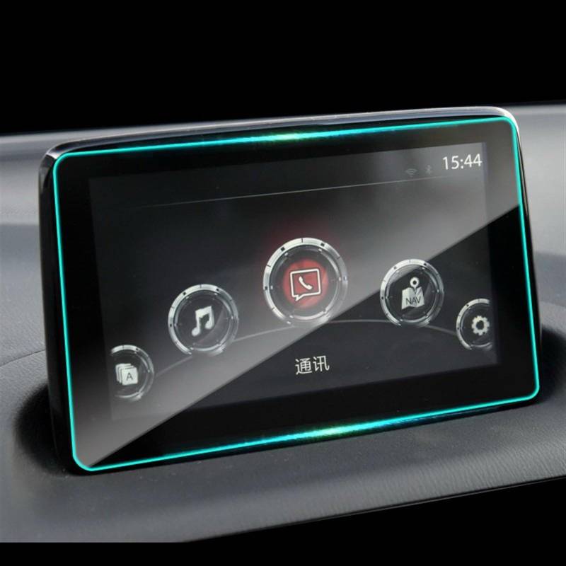 FVGOKMNA Kompatibel Mit Mazda Für XC-3 XC-4 MX-5 2016 2017 2018 2019 Auto-GPS-Navigationsfolie LCD-Bildschirm Gehärtetes Glas Schutzfolie 7 Zoll Innenraum GPS Transparent Schutzfolie von FVGOKMNA