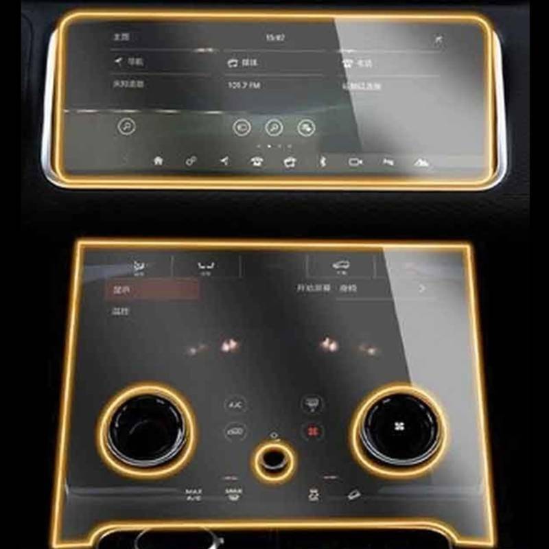 FVGOKMNA Kompatibel Mit Range Für Rover Für Velar 2019 2020 2021, Auto-GPS-Navigation, Schutzfolie, LCD-Bildschirm, TPU-Displayschutz GPS Transparent Schutzfolie(color1) von FVGOKMNA