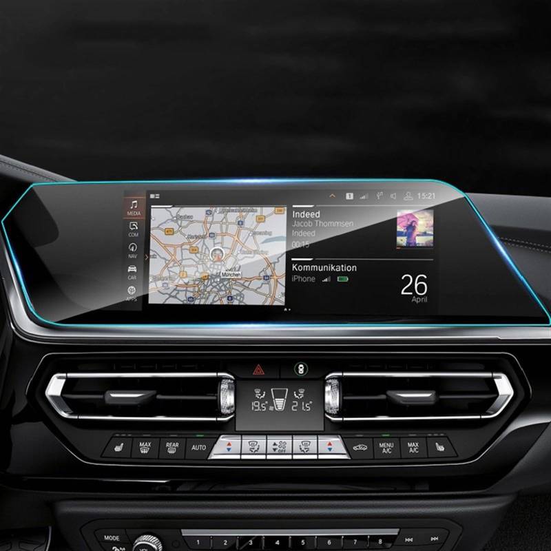 FVGOKMNA Kompatibel Mit Serie 1 F40 2019 2020 2021 2022, Auto-GPS-Navigation, Schutzfolie, LCD-Bildschirm, TPU-Folie, Displayschutzfolie, Refit GPS Transparent Schutzfolie(2 PCS) von FVGOKMNA