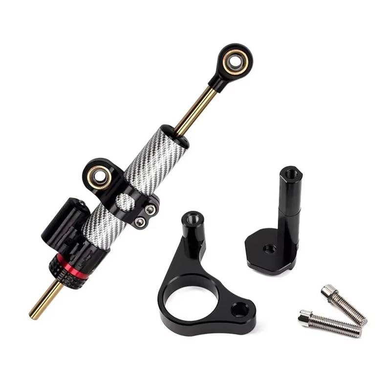FVGOKMNA Kompatibel Mit Suzuki Für GSX250R Motorrad Carbonbrazing Stabilisator Lenkungsdämpfer Montagehalterung Kit Lenkungsdämpfer Stabilisator(Silver Carbon) von FVGOKMNA