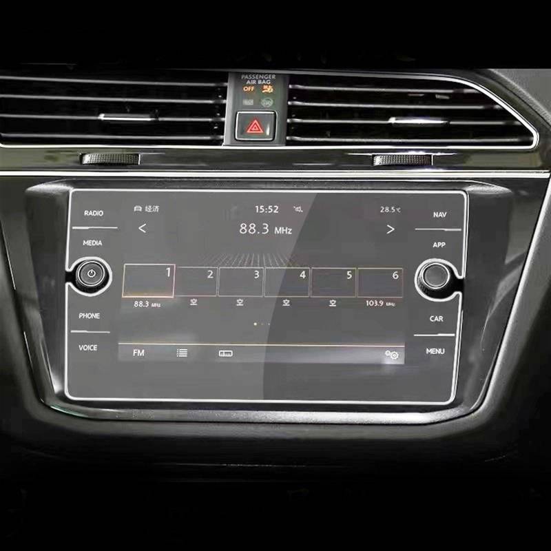 FVGOKMNA Kompatibel Mit Tiguan Für Atlas 2017 2018 2019 2020 2021, Auto-GPS-Navigationsfolie, LCD-Bildschirm, Gehärtetes Glas, Schutzfolie Für Den Innenraum GPS Transparent Schutzfolie von FVGOKMNA