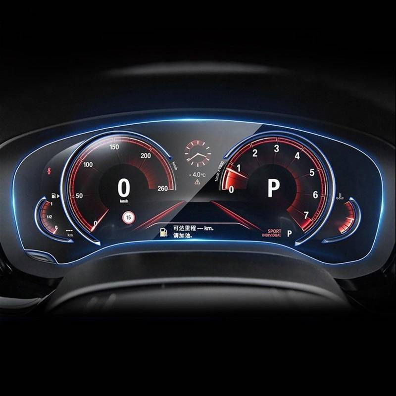 FVGOKMNA Kompatibel Mit X3 X4 G01 G02 2018 2019, Automobil-Innenraum, Instrumententafel-Membran, LCD-Bildschirm, TPU-Schutzfolie, Refit-Innenraum GPS Transparent Schutzfolie(Left-Hand Drive) von FVGOKMNA