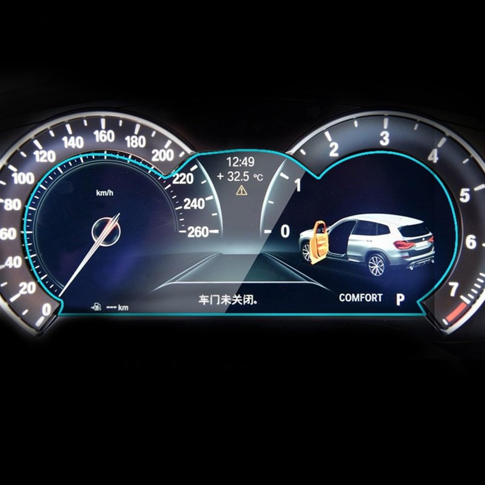 FVGOKMNA Kompatibel Mit X3 X4 G01 G02 2018 2019, Automobil-Innenraum, Instrumententafel-Membran, LCD-Bildschirm, TPU-Schutzfolie, Refit-Innenraum GPS Transparent Schutzfolie(color1) von FVGOKMNA