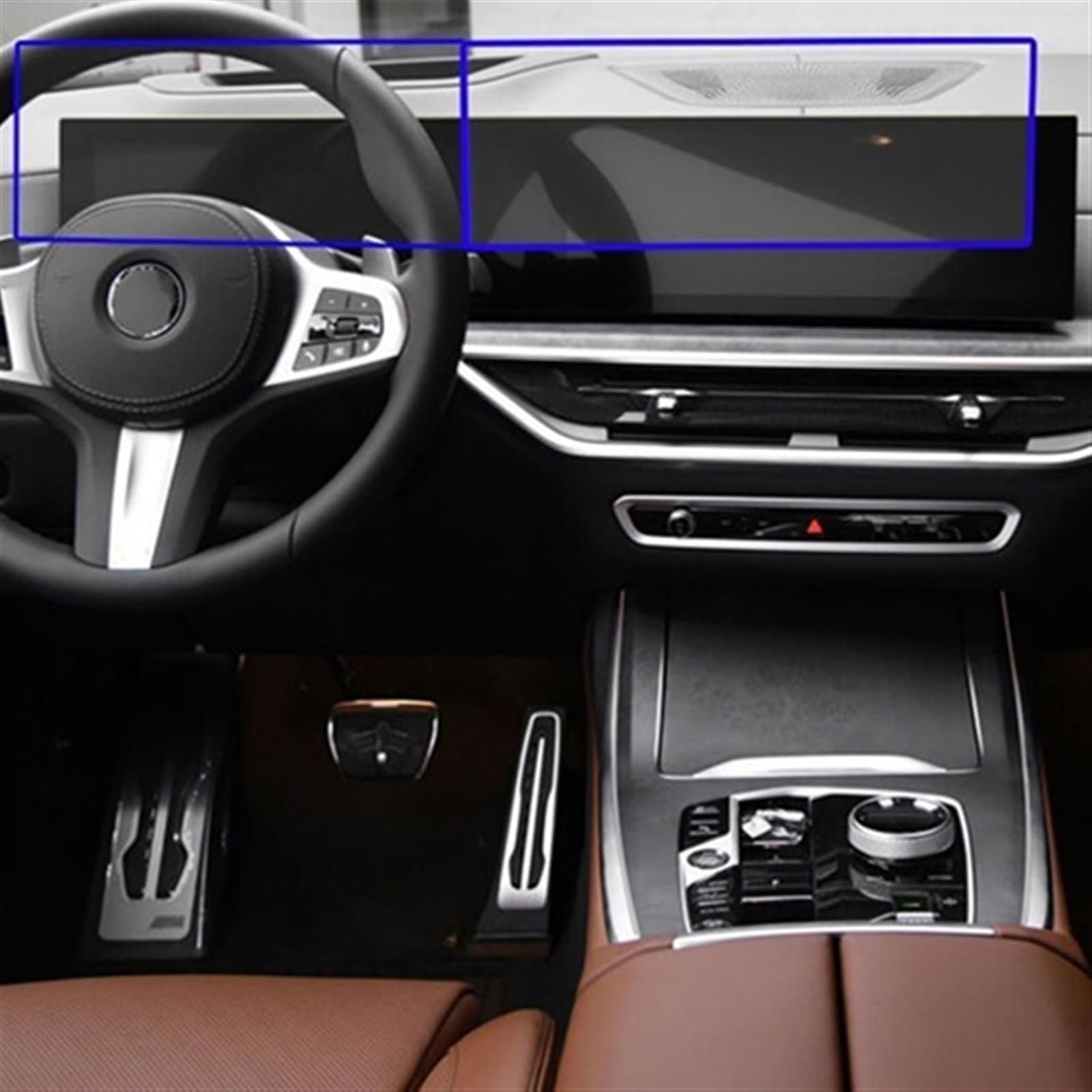 FVGOKMNA Kompatibel Mit X7 2023 2024, Auto-Infotainment, GPS-Navigation, Displayschutz, Aufkleber, Gehärtetes Glas, Displayschutzfolie GPS Transparent Schutzfolie von FVGOKMNA