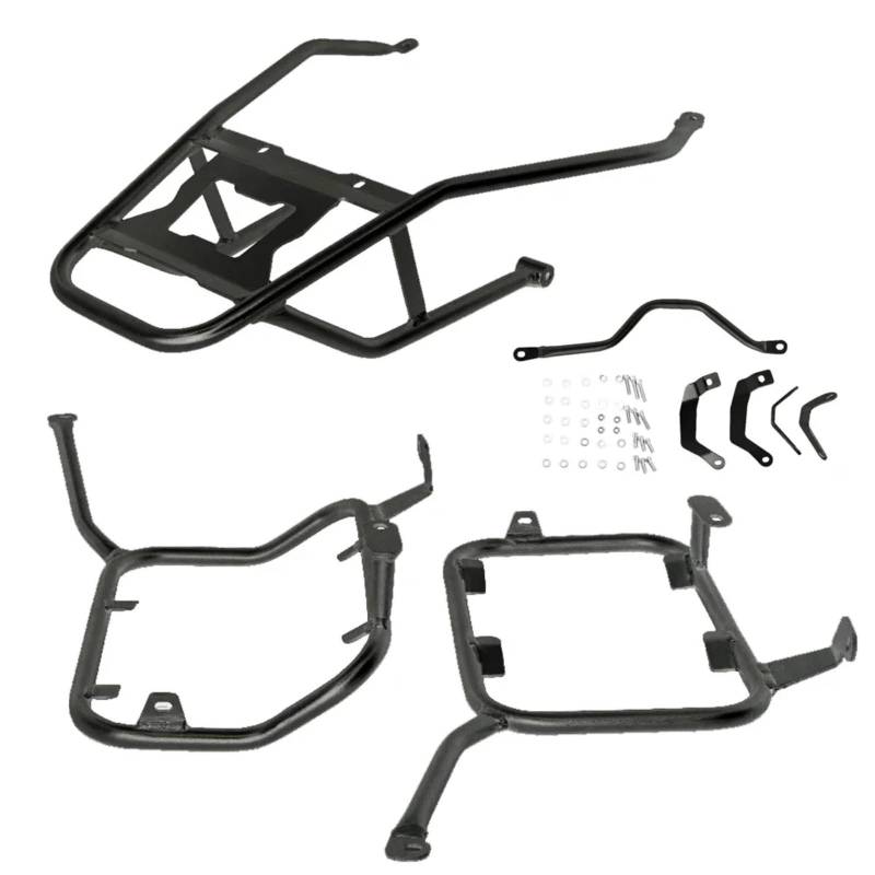 FVGOKMNA Kompatibel Mit XADV750 2021 2022 2023 2024 Heckkoffer-Packtaschen Edelstahlhalterung Motorrad-Topcase Satteltaschen-Gepäckträger Motorrad-Gepäckträger(Black One Set) von FVGOKMNA