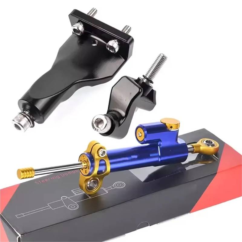 FVGOKMNA Kompatibel Mit Yamaha Für R25 Für R3 2021 2022–2024 Motorrad-Frontend-Lenkungsdämpfer-Basisstabilisator, Stoßdämpfer-Montagehalterungs-Unterstützungssatz Lenkungsdämpfer Stabilisator(17) von FVGOKMNA