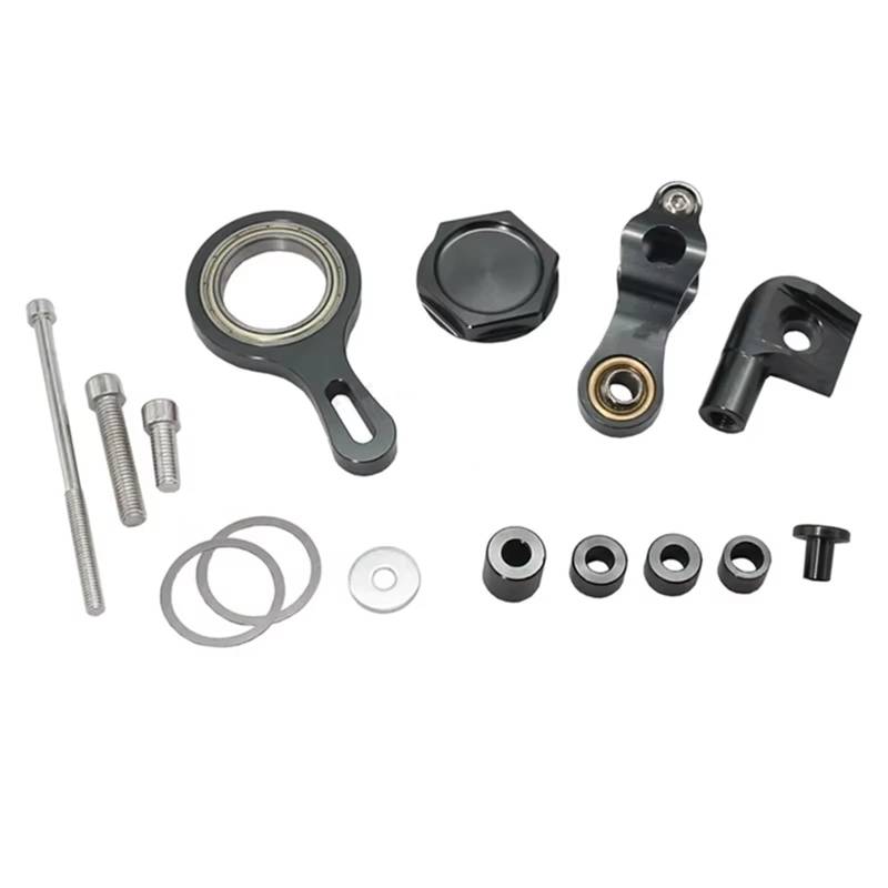 FVGOKMNA Kompatibel Mit Yamaha Für YZF Für R1 2002 2003–2017 Für R6 2006–2020 Motorrad-Lenkungsdämpfer-Linearstabilisator-Halterungssatz Lenkungsdämpfer Stabilisator(Titanium Color) von FVGOKMNA