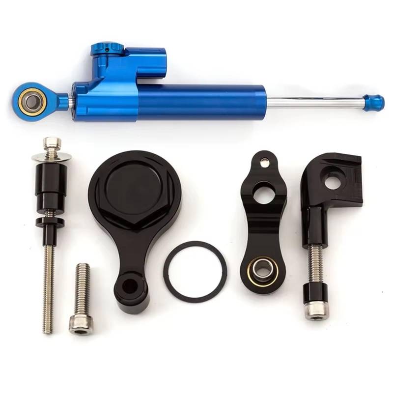 FVGOKMNA Kompatibel Mit Yamaha Für YZF Für R1 2002–2016 Richtungsdämpfer-Halterungssatz, Carbon-Lenkungsdämpfer-Stabilisator, Motorrad Lenkungsdämpfer Stabilisator(G) von FVGOKMNA
