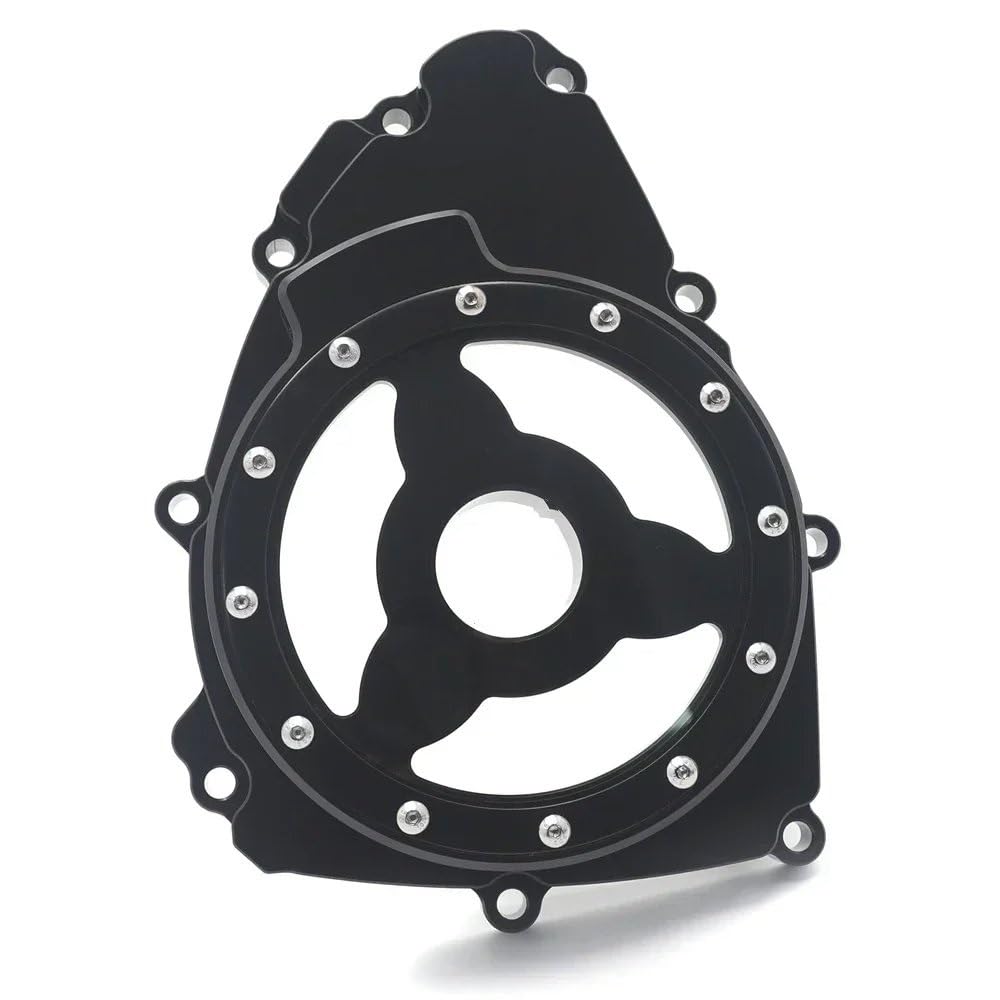 FVGOKMNA Kompatibel Mit Yamaha Für YZF-r3 2015-2021 Für Mt-03 2020 2021 2022 Klare Linke Stator-Magneto-Motorabdeckung Motorkurbelgehäuse-Schutz(Black) von FVGOKMNA