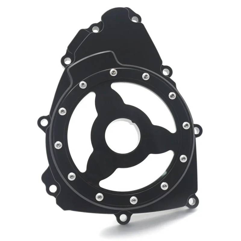 FVGOKMNA Kompatibel Mit Yamaha Für YZF-r3 2015-2021 Für Mt-03 2020 2021 2022 Klare Linke Stator-Magneto-Motorabdeckung Motorkurbelgehäuse-Schutz(Black) von FVGOKMNA