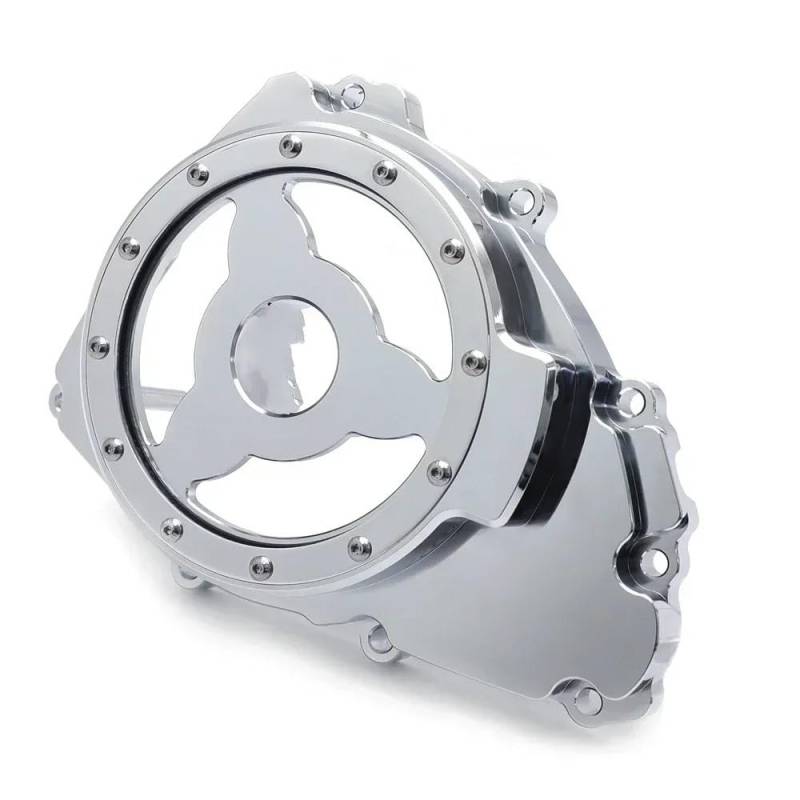 FVGOKMNA Kompatibel Mit Yamaha Für YZF-r3 2015-2021 Für Mt-03 2020 2021 2022 Klare Linke Stator-Magneto-Motorabdeckung Motorkurbelgehäuse-Schutz(Chrome) von FVGOKMNA
