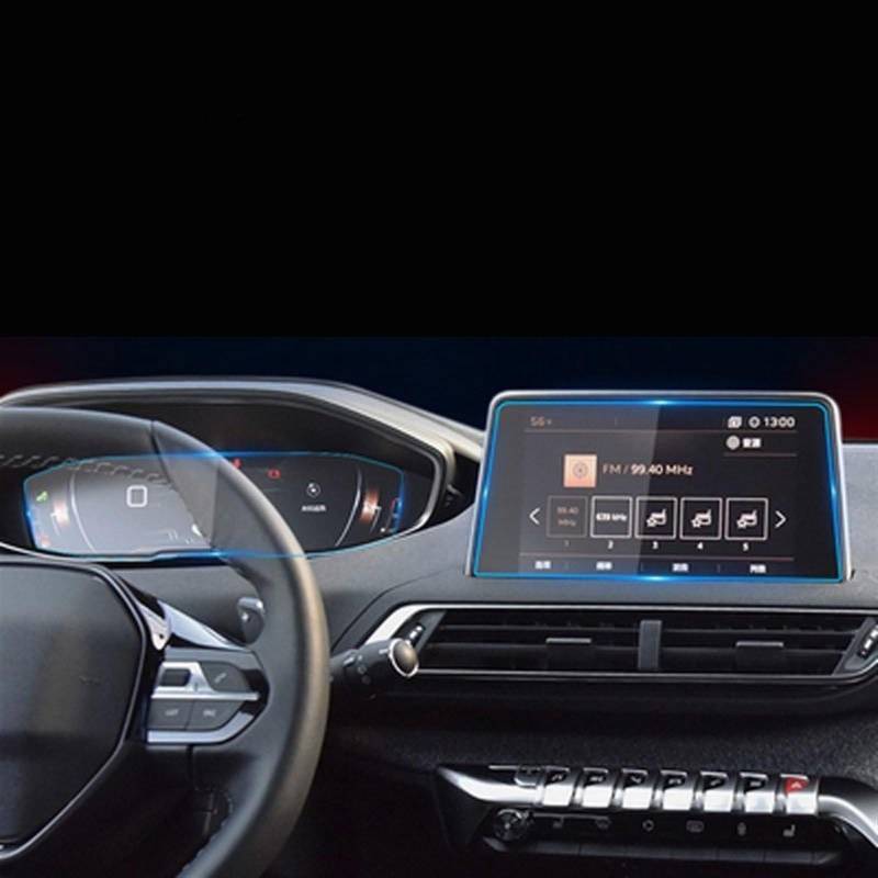 FVGOKMNA Kompatibel mit Peugeot 3008 5008 3008GT 4008 2017 2018 2019, Schutzfolie, Auto-GPS-Navigation, gehärteter Displayschutz, Anti-Fingerabdruck GPS Transparent Schutzfolie(3) von FVGOKMNA
