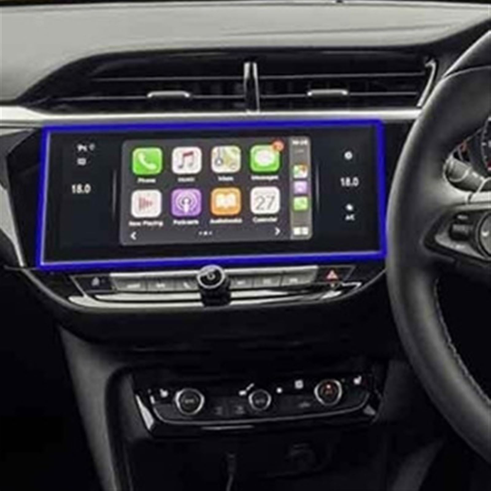 FVGOKMNA Kompatibel mit Vauxhall für Corsa für Corsa-e 2019 2020 10 Zoll Auto-Infotainment-Radio GPS-Navigationsbildschirm gehärtetes Glas Filmschutz GPS Transparent Schutzfolie(10 inch) von FVGOKMNA