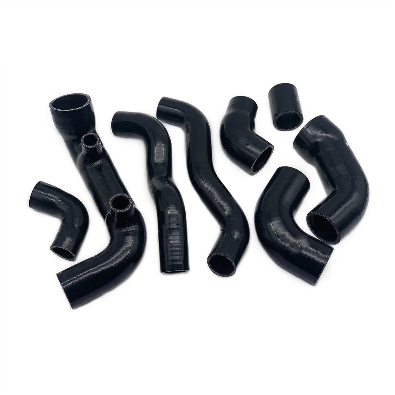 FVGOKMNA Kühlerschlauch Auto Kompatibel Mit FIAT Für UNO Für Turbo Ie 1.3 MK1 1983–1988 1989, Silikonschlauch-Set, Ladeluftkühler, Kühler, Lufteinlass, Ersatz-Verbindungsrohr(Black) von FVGOKMNA