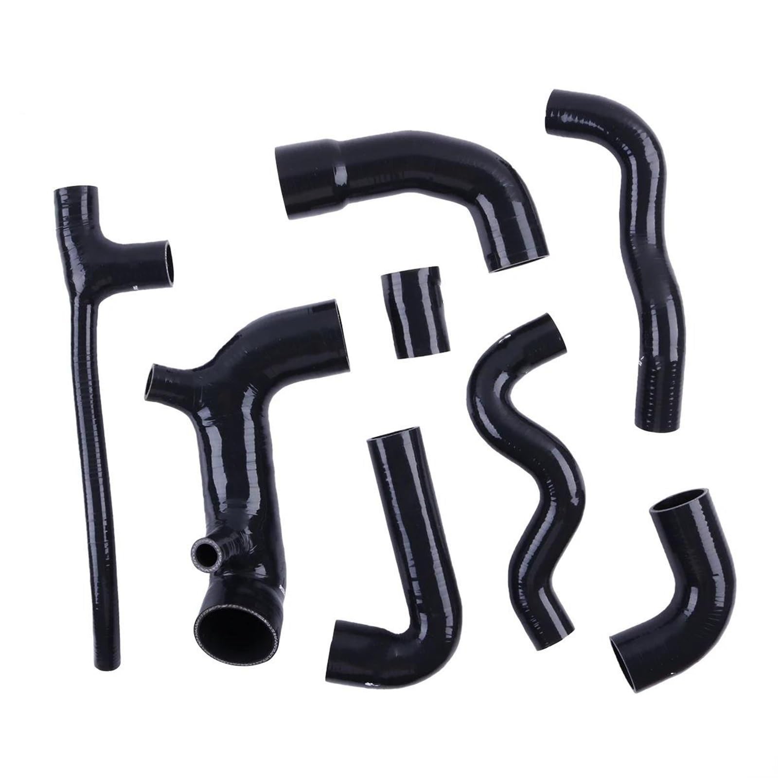 FVGOKMNA Kühlerschlauch Auto Kompatibel Mit FIAT Für UNO Für Turbo Ie 1.4 MK2 1989–1994 1995, Silikon-Kühlerschlauch-Set, Ladeluftkühler, Kühler-Lufteinlass-Verbindungsrohr(Black) von FVGOKMNA