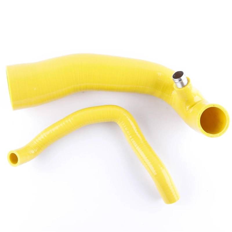 FVGOKMNA Kühlerschlauch Auto Kompatibel Mit Mini Für Cooper S Für R55 R56 R57 2007 2008 2009 2010, Auto-Silikon-Turbo-Lufteinlass-Einlassschlauch, Rohr, Kühlerschläuche 13717555784(Yellow) von FVGOKMNA