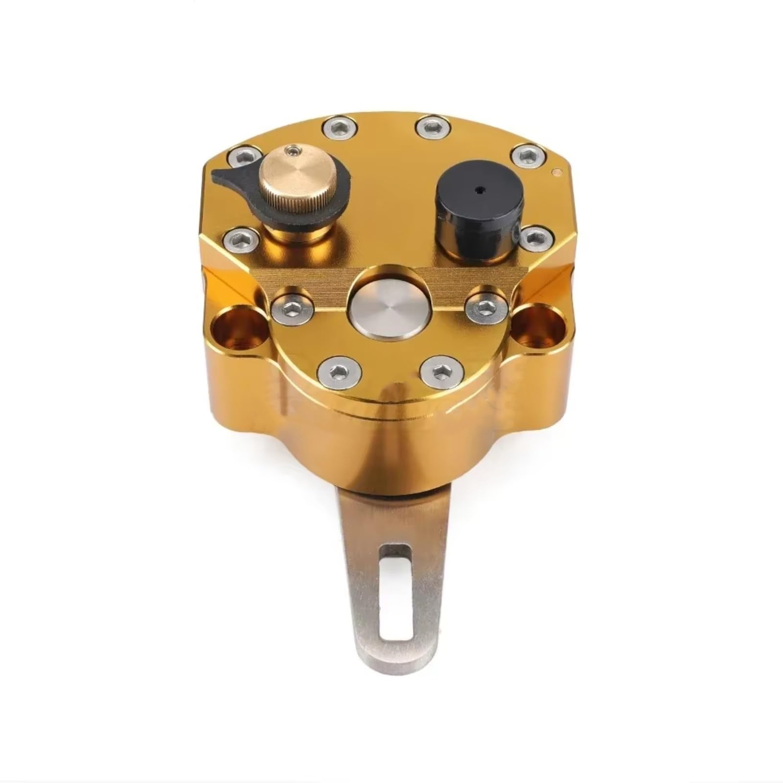FVGOKMNA Universal Motorrad Lenkungsdämpfer Stabilisator Umgekehrt Einstellbar Dirt Bike Roller Lenker Dämpfer Motocross Teile Lenkungsdämpfer Stabilisator(Yellow) von FVGOKMNA
