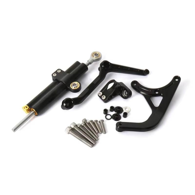 Kompatibel Mit Ducati Für Multistrada Für V4 Für RS 2024 Einstellbare Lenkungsdämpfer-Stabilisator-Montagesteuerungshalterung Aus Aluminium Für Motorräder Lenkungsdämpfer Stabilisator(Black,Size2) von FVGOKMNA
