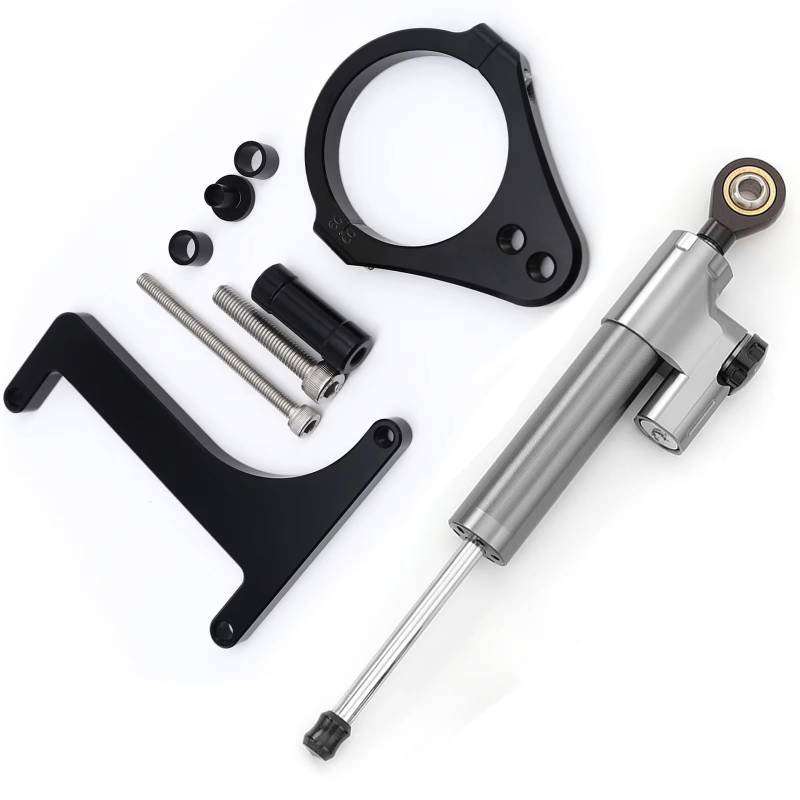 Kompatibel Mit Inokim Für OX Für Sub13 2025 Elektroroller CNC-stabilisierende Montagehalterung Carbon-Lenkungsdämpfer Lenkungsdämpfer Stabilisator(Gray Set) von FVGOKMNA