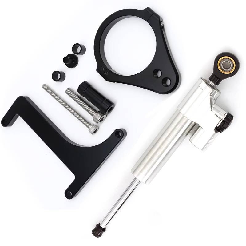 Kompatibel Mit Inokim Für OX Für Sub13 2025 Elektroroller CNC-stabilisierende Montagehalterung Carbon-Lenkungsdämpfer Lenkungsdämpfer Stabilisator(Silver A Set) von FVGOKMNA