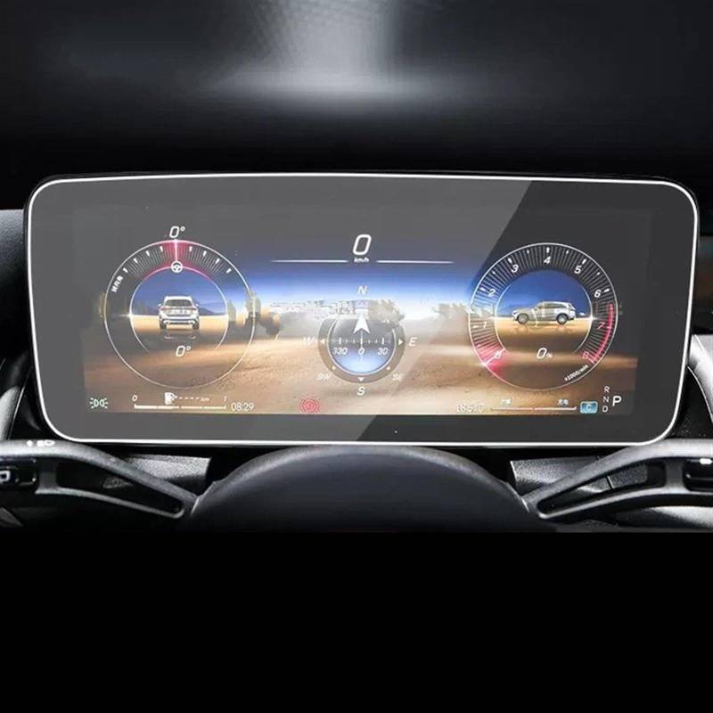 Kompatibel Mit Mercedes Für Benz GLC X254 260 300 2023, Auto-GPS-Navigationsfolie, LCD-Bildschirm, Gehärtetes Glas, Schutzfolie, Anti-Fingerabdruck GPS Transparent Schutzfolie(Speedometer film) von FVGOKMNA