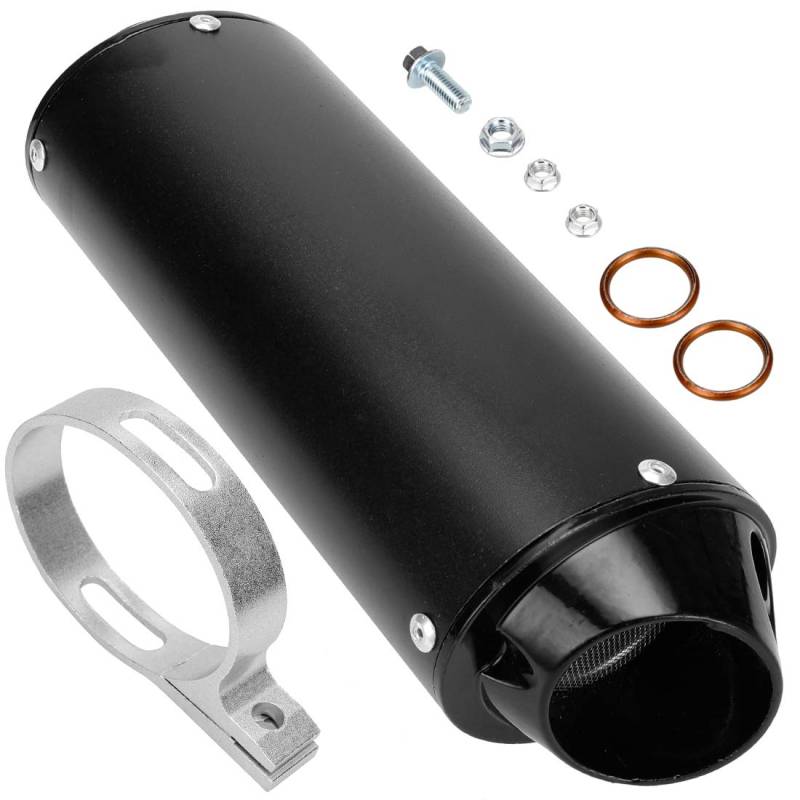 FVRITO 28 mm Auspuff-Schalldämpferrohr und Klemmdichtung für 50 cc 110 125 cc Coolster Sport-B Taotao chinesisches Dirt Pit Bike Venom ATV Quad 4 Räder, schwarz von FVRITO