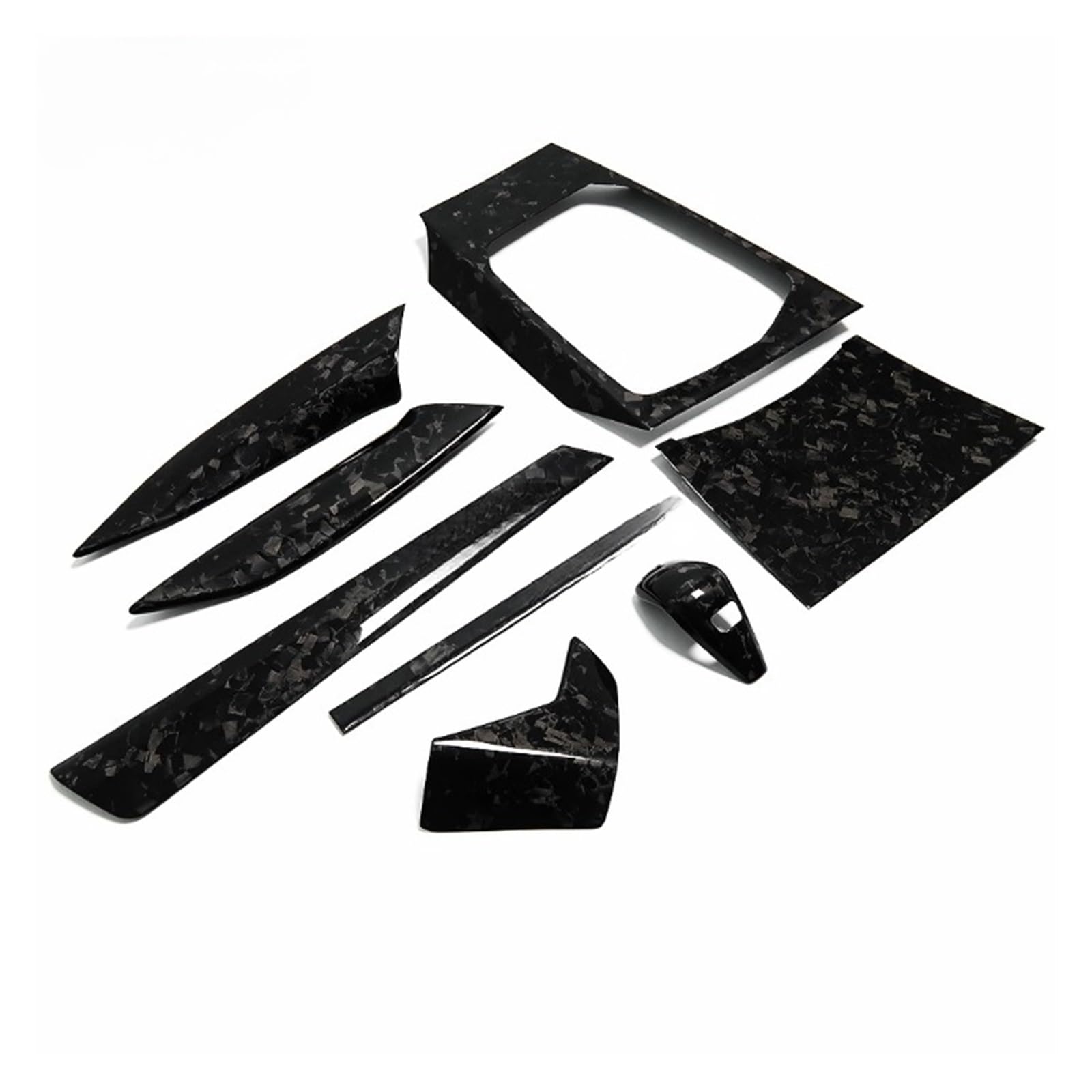 FWNERGUL Auto-Innenraum-Zentralsteuerung, kompatibel mit BMW 3er 4er G20 G21 G22 G23 G26 2020 LHD, Carbonfaser-Schaltknauf-Panel-Trim(Forged Carbon Fiber) von FWNERGUL
