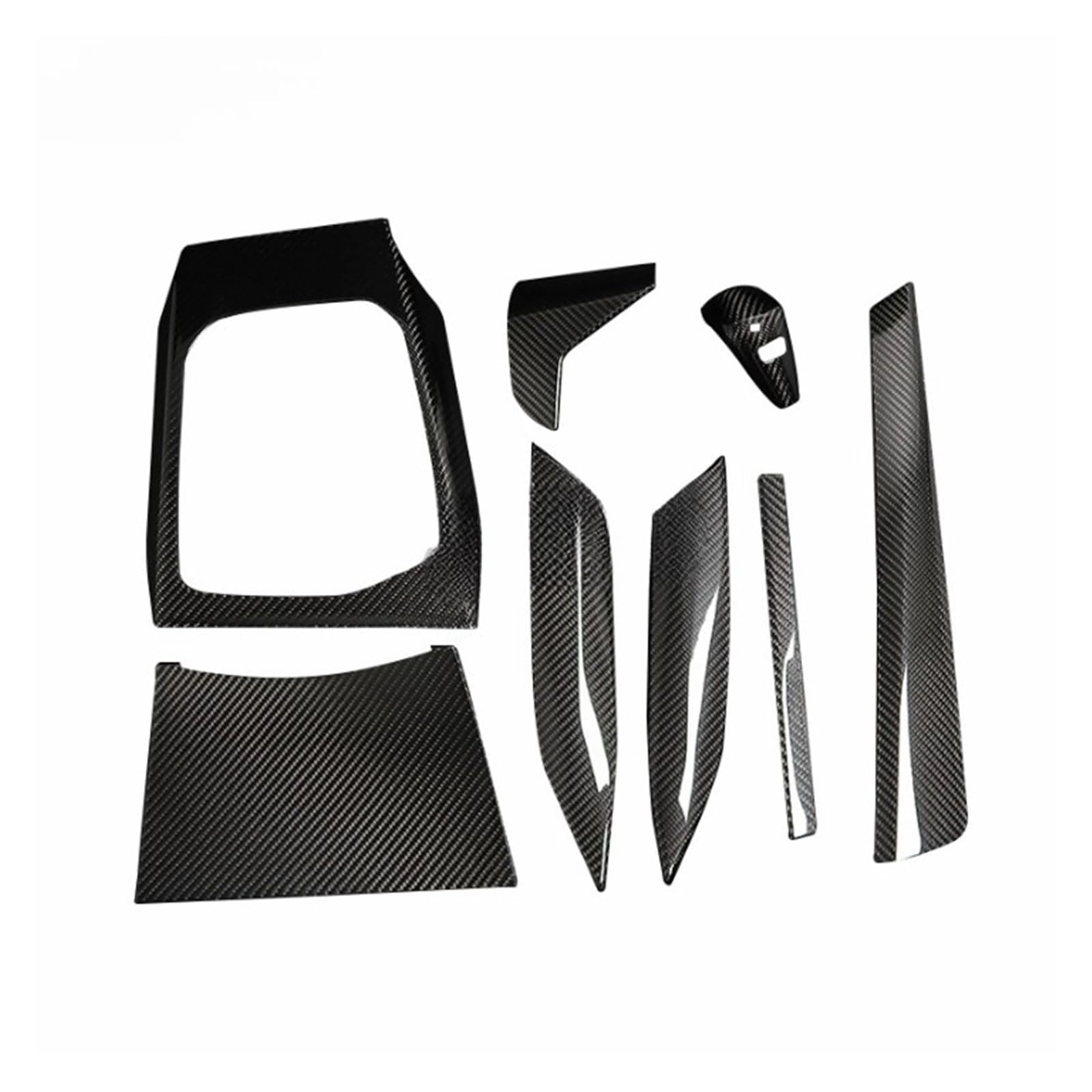 FWNERGUL Auto-Innenraum-Zentralsteuerung, kompatibel mit BMW 3er 4er G20 G21 G22 G23 G26 2020 LHD, Carbonfaser-Schaltknauf-Panel-Trim(Glossy Carbon Fiber) von FWNERGUL