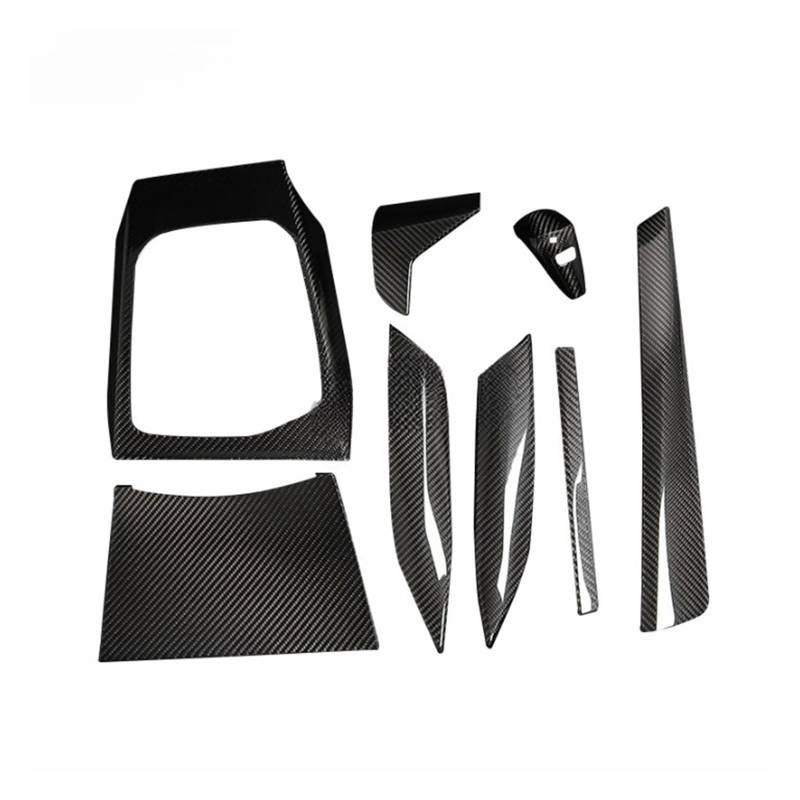 FWNERGUL Auto-Innenraum-Zentralsteuerung, kompatibel mit BMW 3er 4er G20 G21 G22 G23 G26 2020 LHD, Carbonfaser-Schaltknauf-Panel-Trim(Glossy Carbon Fiber) von FWNERGUL