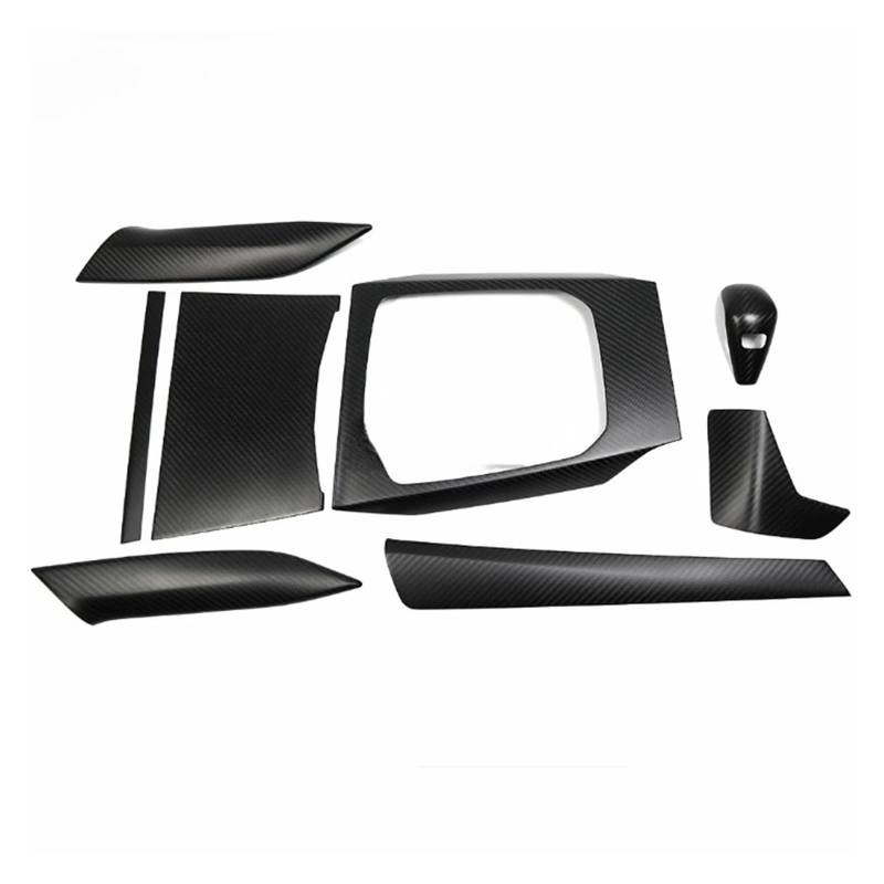 FWNERGUL Auto-Innenraum-Zentralsteuerung, kompatibel mit BMW 3er 4er G20 G21 G22 G23 G26 2020 LHD, Carbonfaser-Schaltknauf-Panel-Trim(Matte Carbon Fiber) von FWNERGUL