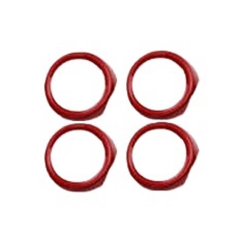 FWNERGUL Auto-Innentürgriff, kompatibel for BMW MINI Cooper S JCW F55 F56 F57 F60, Autozubehör, Dekoration, Abdeckung, Ring, Modifikationsaufkleber(Red F55) von FWNERGUL