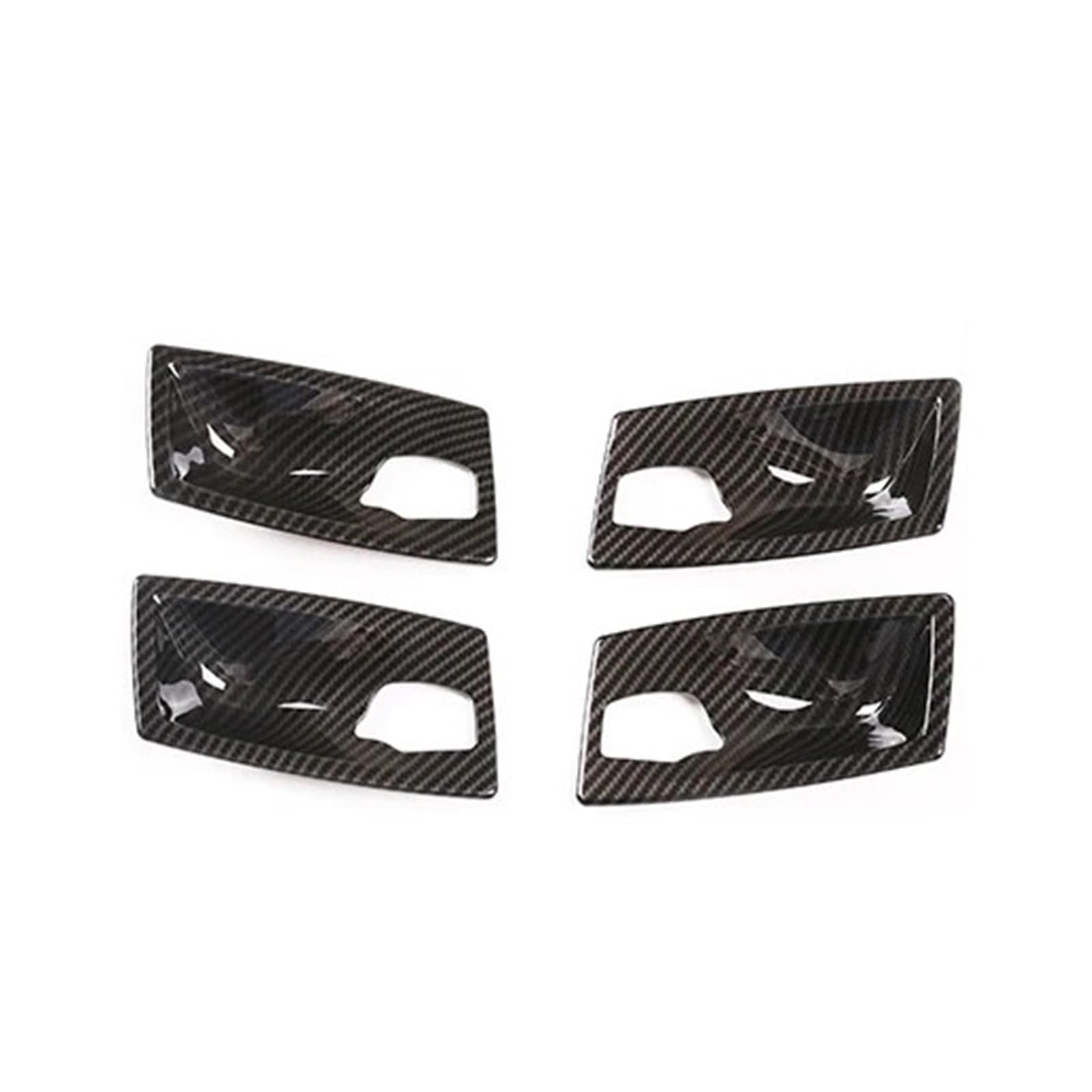 FWNERGUL Auto-Innentürgriff, kompatibel mit BMW 5 Series E60 2004 2005 2006 2007 2008 2009 2010, Carbon-Textur-Schüsselrahmen-Schutzabdeckung(Black) von FWNERGUL