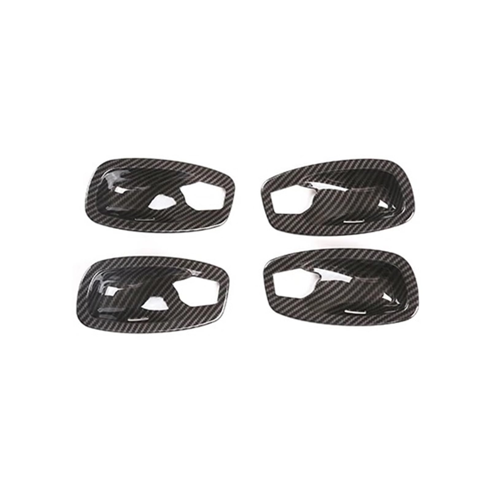 FWNERGUL Auto-Innentürgriff, kompatibel mit BMW 5 Series E60 2004 2005 2006 2007 2008 2009 2010, Carbon-Textur-Schüsselrahmen-Schutzabdeckung(Gray) von FWNERGUL