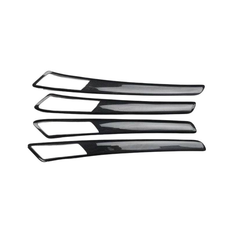 FWNERGUL Auto-Innentürgriff, kompatibel mit VW Golf 7 2014–2018, Schüsselstreifen, Zierleiste, Auto-Styling, Formteil, 4-teiliges Set(Carbon Fiber Black) von FWNERGUL