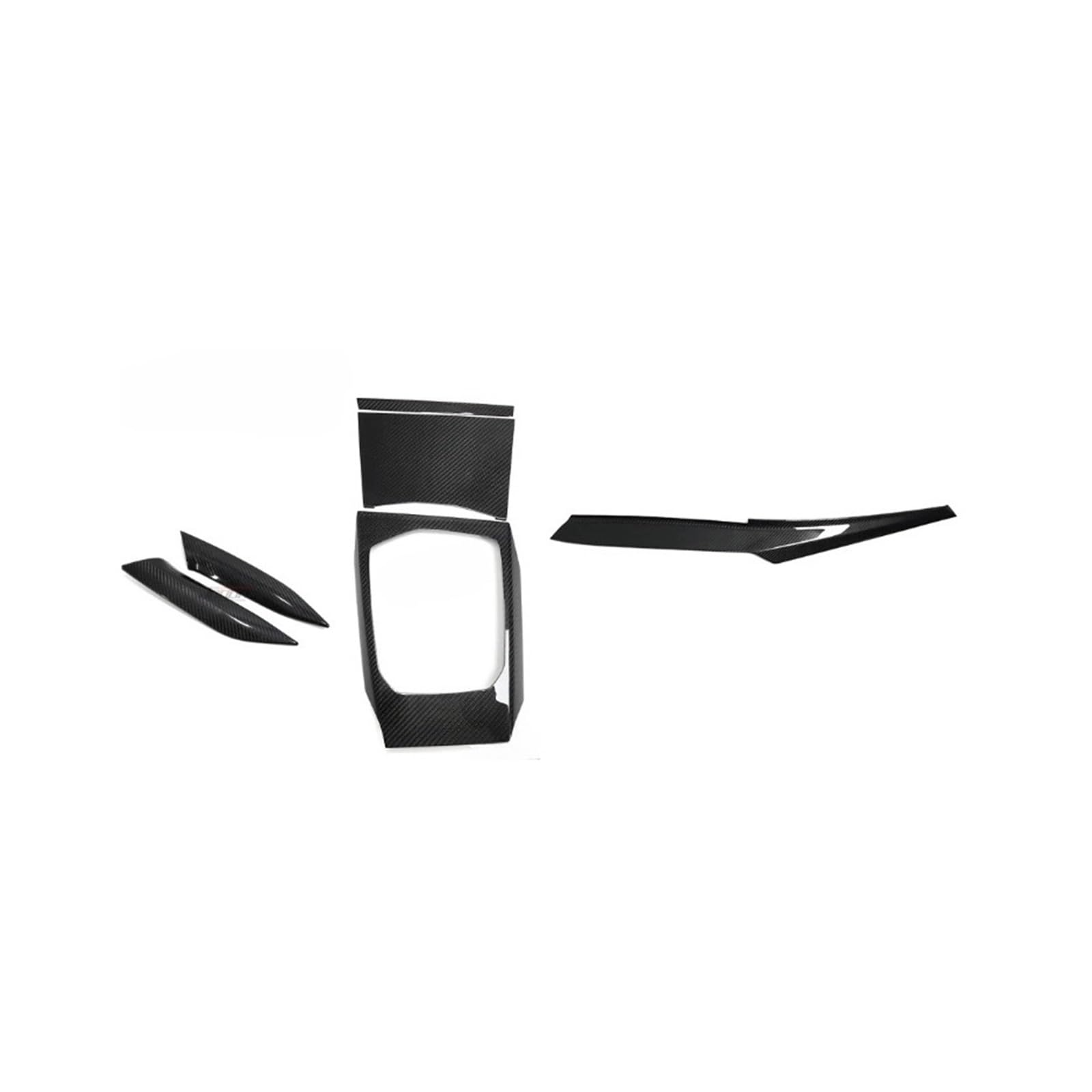 FWNERGUL Auto-Mittelkonsole, kompatibel mit BMW 3er 4er G20 LCI G21 G22 I3 I4 2022 2023 Facelift Seitengetriebe Panel Carbon Fiber LHD RHD(Glossy Set B,Left) von FWNERGUL