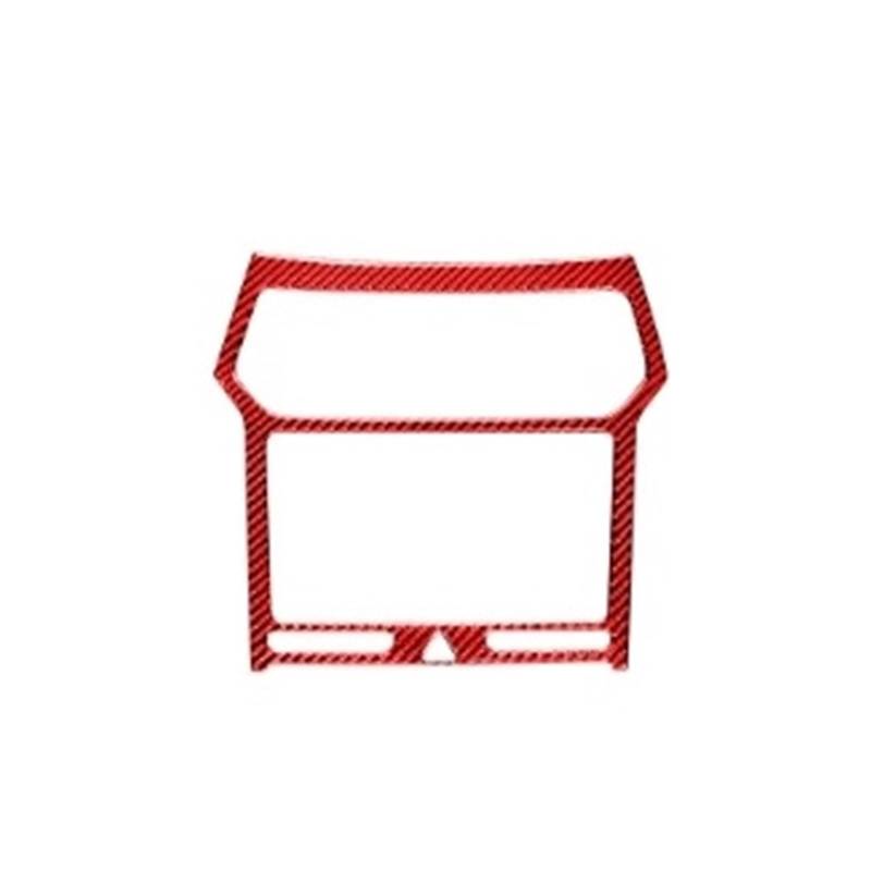 FWNERGUL Auto Zentrale Luft Outlets Kompatibel for Explorer 2013-2019 Carbon Faser Zubehör Navigation Panel Dekorative Rahmen Aufkleber Aufkleber(Red) von FWNERGUL