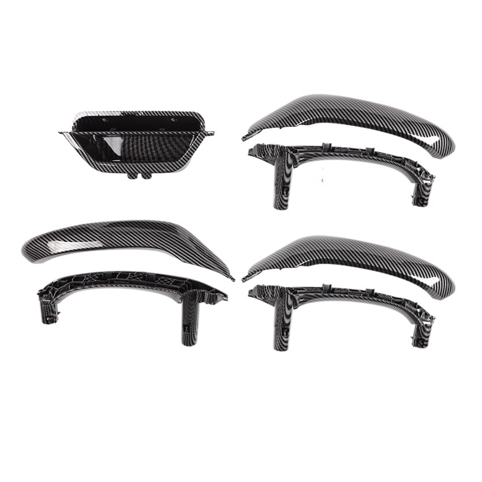 FWNERGUL Autotürgriff, kompatibel for BMW X3 X4 F26 F25 2011–2017, Innentürgriffe, Abdeckung ersetzen, Autotürgriffbaugruppe(Assembly Carbon) von FWNERGUL